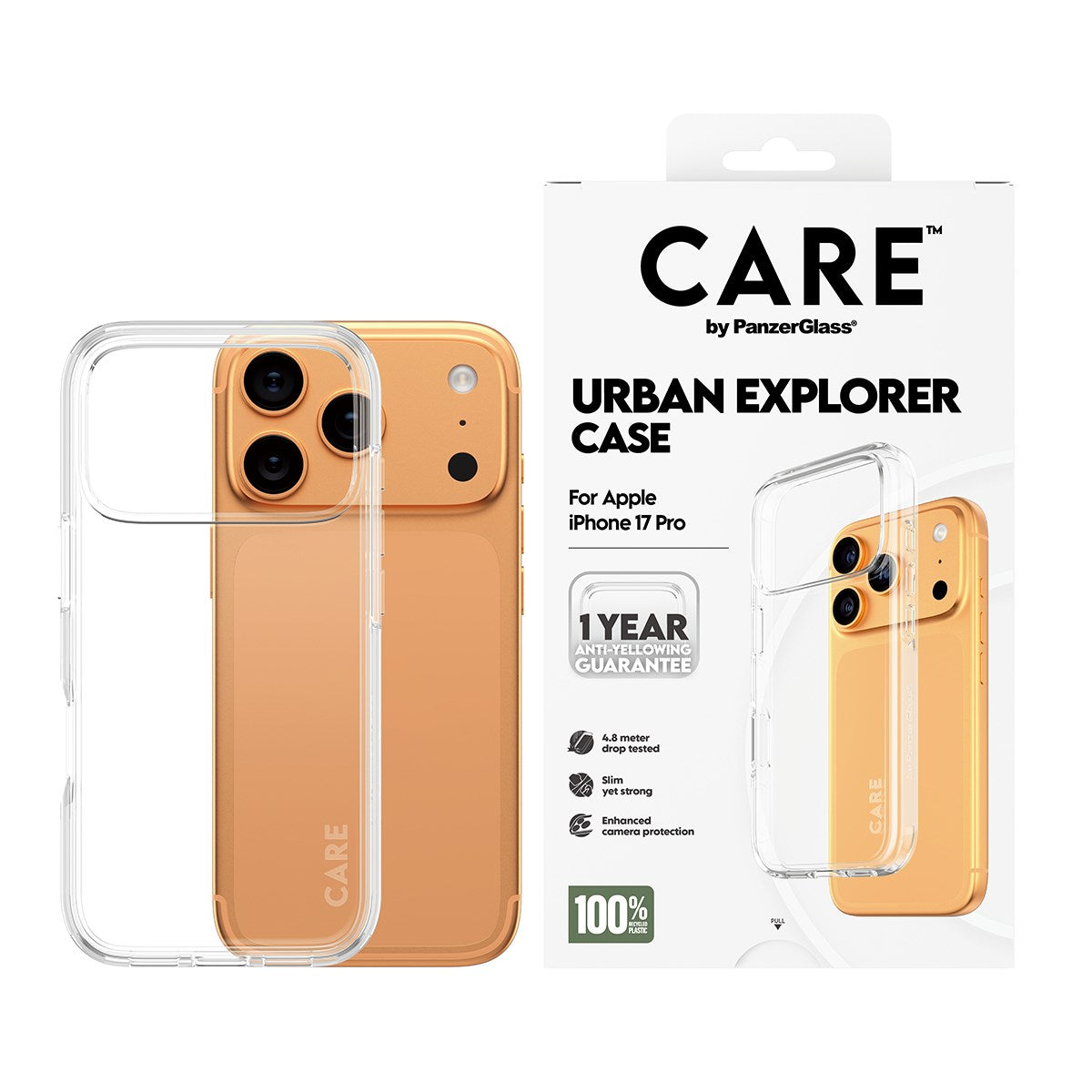 CARE™ by PanzerGlass® Urban Explorer Case Transparent iPhone 17 Pro